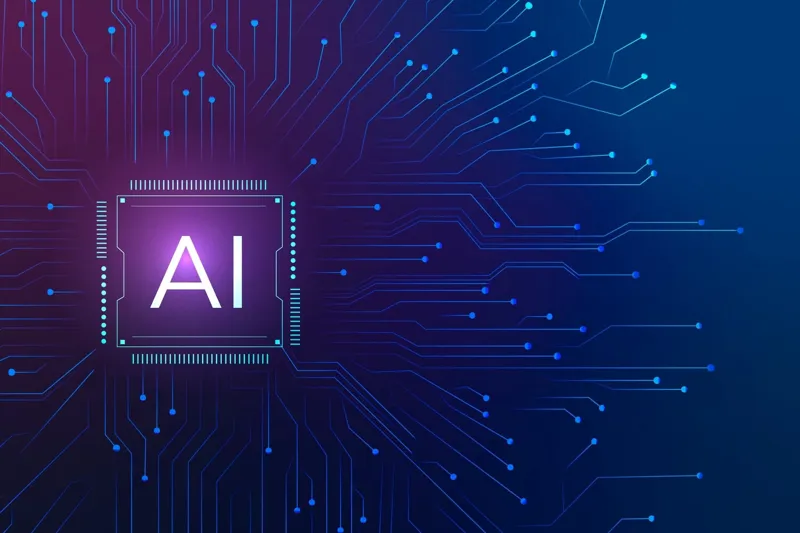 microchip con scritta AI